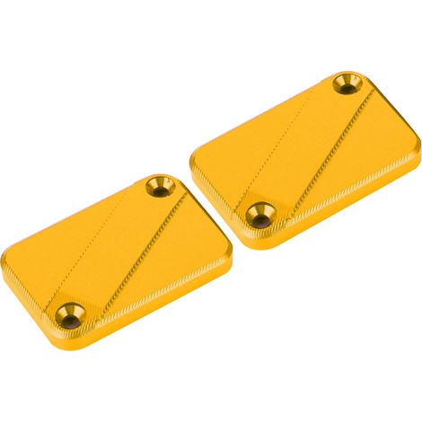 Lot de 2 bouchons de réservoir de liquide de frein avant en alliage d'aluminium, compatibles avec Yamaha Tricity 125 et 155 (doré). (1/5)