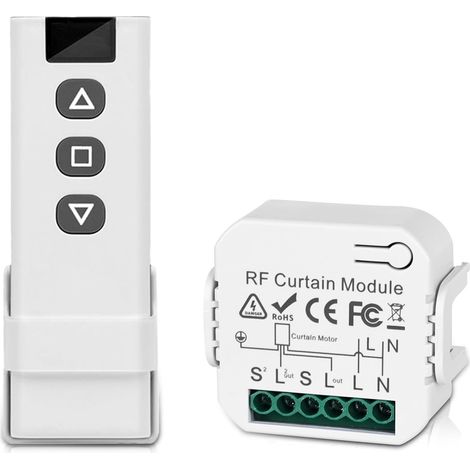 Kit Commande Volet Roulant Sans Fil - Récepteur RF + Télécommande - Portée 100 M - Pour Moteur Volet Roulant - 1 Pièce (1/5)