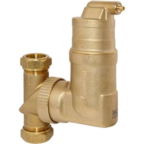 SpiroVent Mikroluftblasenabscheider Typ RV2 28mm Klemmring mit drehbarem Anschluss UA028W (1/2)