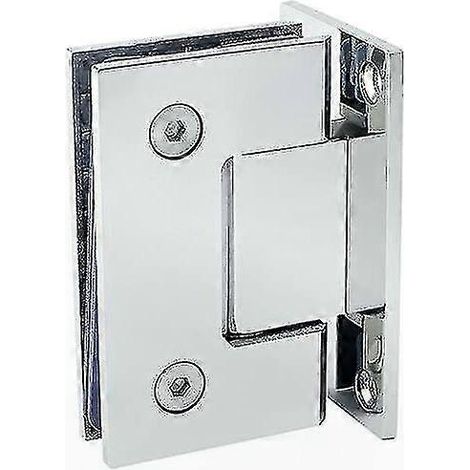 Porte de douche en verre sans cadre, charnière en acier inoxydable 304 à 90°, fixation par pince à souder 4mm, design léger bidirectionnel pour salle de bain, lot de 1 (1/4)