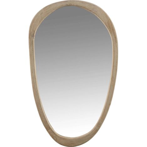 Miroir Ovale en Bois Naturel pour Intérieur Élégant - Naturel (1/2)