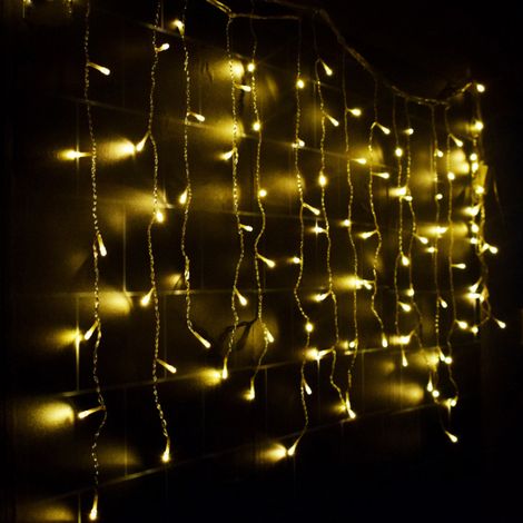 [JAMAIS UTILISÉ]216 LED lampes guirlande de stalactites de Noël, 5 mètres, 8 modes, rideau de lumières féeriques pouvant être connectées, décoration de Noël pour extérieur, mariages et fêtes (couleur  (1/5)
