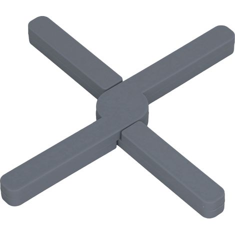 Dessous de plat en silicone épais, pliable, résistant à la chaleur, antidérapant et peu encombrant, pour la cuisine à la maison (gris foncé).