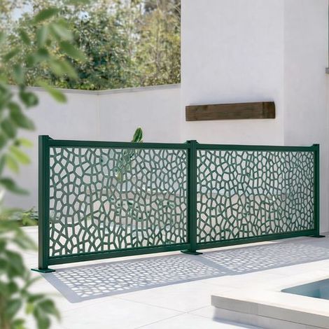 NORTENE Panneau décoratif extérieur vert foncé 1 x 2 m - polypropylène 100 % recyclé (1/4)