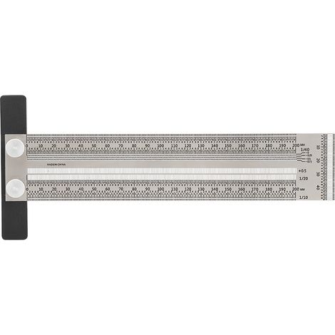 Équerre de traçage 200mm en acier allié pour menuiserie, outil de mesure et marquage pour dessin bois (1/5)