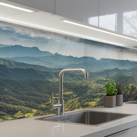 SCHIENALI CUCINA Paesaggio - Valle - Verde 250x80 cm (1/5)