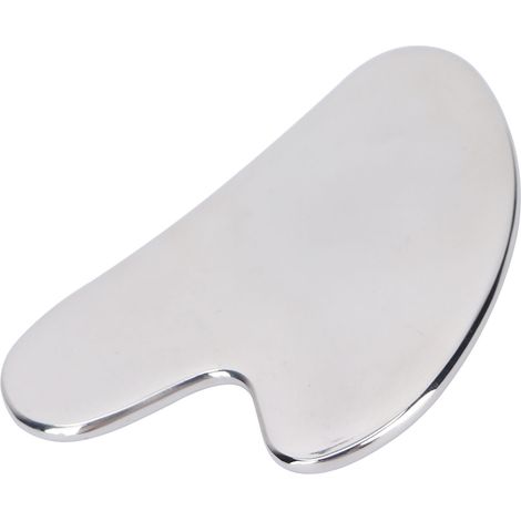 Outil de Gua Sha en Acier Inoxydable pour Soins du Visage et Détente (1/5)