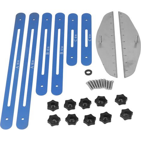 Outil de Mesure pour Marche d'Escalier, Gabarit de Traçage pour Étagère, 11-60 Pouces, Bleu (1/5)
