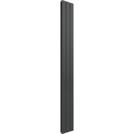 Reina Flat Double Designer Vertical Radiator 1800mm H x 218mm W - Anthracite (1/5)