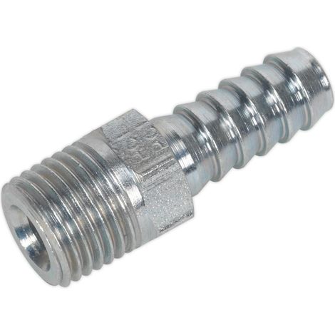 Sealey PCL Screwed Tailpiece Male 1/4""BSPT - 5/16"" Hose - Pack of 5 AC39