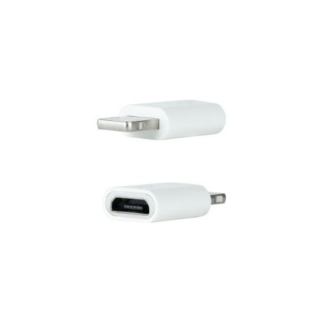 NANOCABLE 10.10.4100 - Lightning auf Micro USB Adapter, Lightning/Stecker - Micro B/Buchse, Weiß