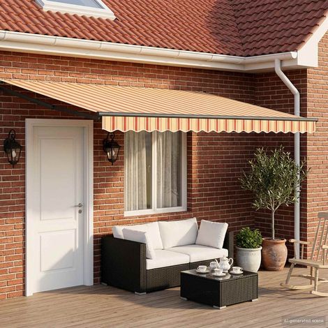 vidaXL Auvent rétractable électrique Multicolore 4 x 2 m