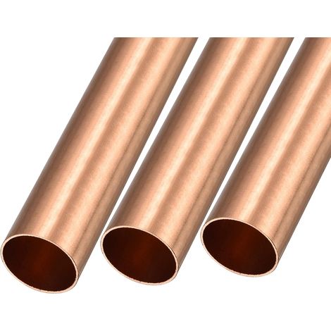 Cuivre Tube (25mm OD x 1mm Mur T x 100mm L) 3Pcs, Tube droit - pour Maison Ameublement, Machines, Bricolage Artisanat