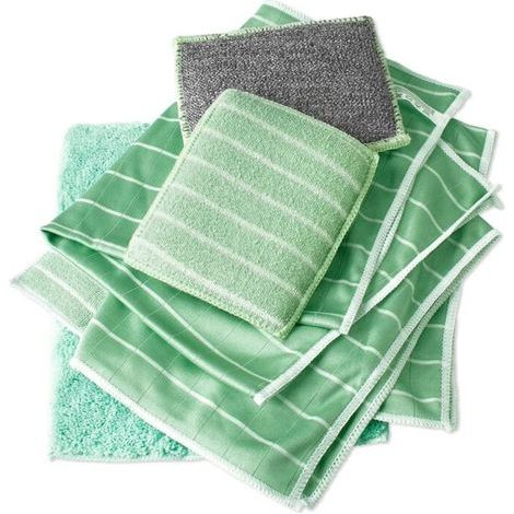 6er Set Bambus-Mikrofaser-Tücher für Fenster, Spiegel, Fliesen, Karosserie, Badezimmerreinigung (1/4)