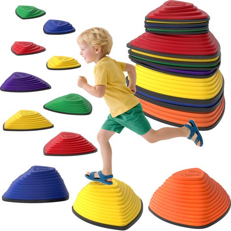 Ensemble de 11 dalles de jardin, antidérapantes, empilables, pour une utilisation intérieure et extérieure, couleurs assorties