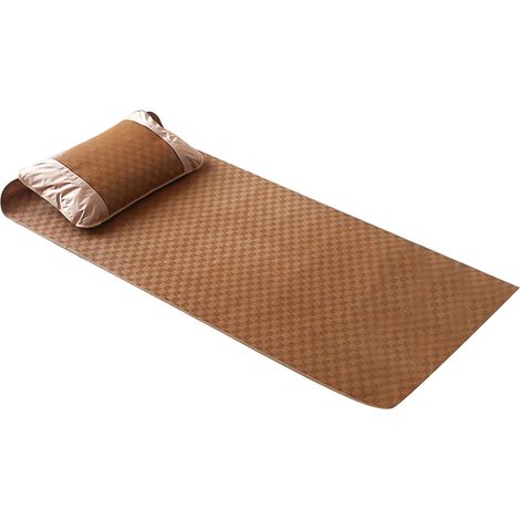 Drap-housse en osier maille été fraîcheur literie lot 1 taie d'oreiller 90x195cm couvre-lit en rotin (1/5)