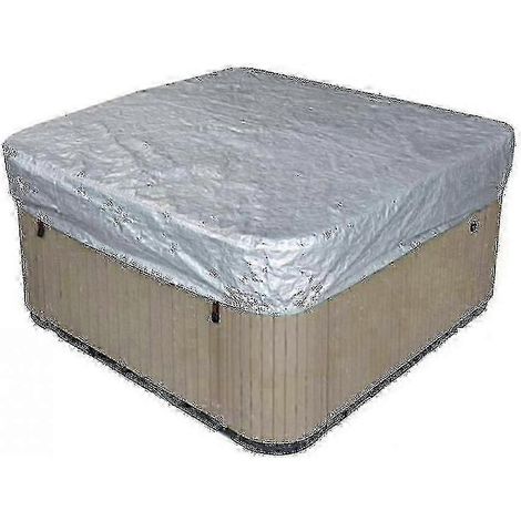 Couverture carrée en polyester imperméable pour spas et jacuzzis extérieurs, 24424430cm, argent. (1/4)