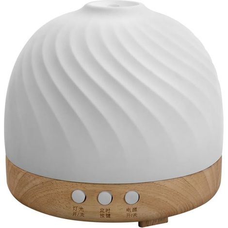 300ML Diffuseur D'Huiles Essentielles Silencieux pour Aromathérapie et Humidificateur d'air pour Chambre à Coucher et Bureau, Prise EU (1/5)