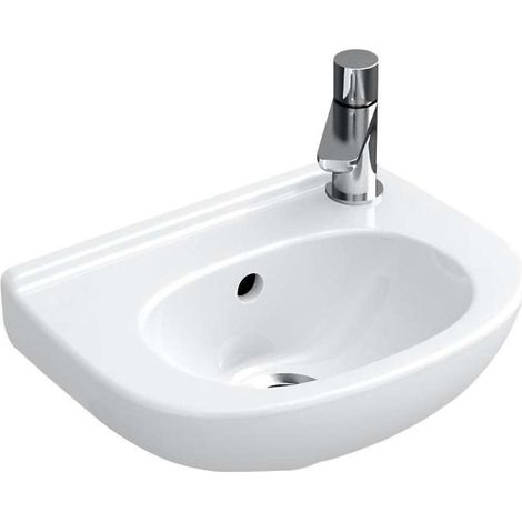 Lavabo VB Compact O.novo 360 x 270 mm ov 1HL. li m. ÜL. Blanc Alpine cplus (1/2)