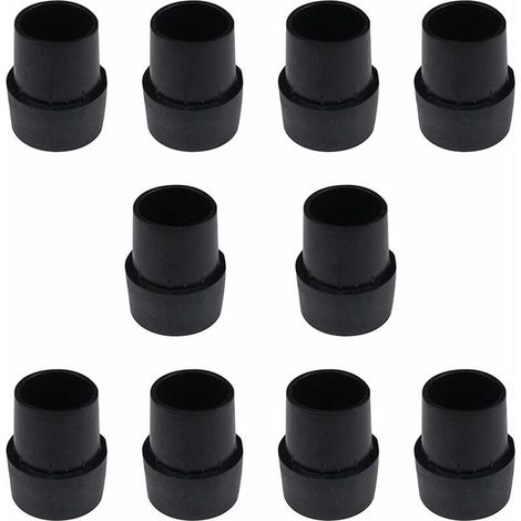 Lot de 10 embouts de pied de trampoline en caoutchouc antidérapant facile à installer - Accessoires de trampoline solides en latex pour pieds ronds de 2,5 cm - Noir (1/5)