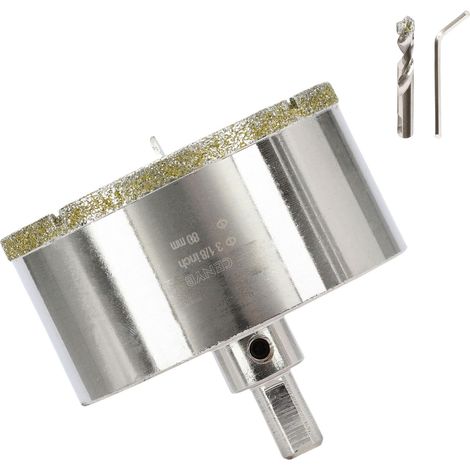 3-1/8 Pouces 80mm scie cloche carrelage foret diamant carrelage avec foret de centrage Revêtue de diamant Adaptée pour Verre Marbre Porcelaine et Céramique (1/5)