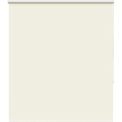 Store enrouleur occultant blanc cassé, 140 x 150 cm, en tissu. (1/5)