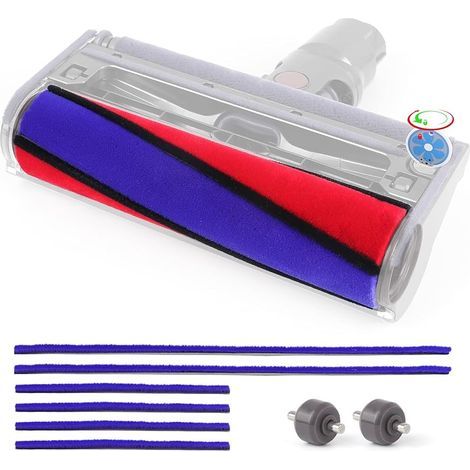 Barre de brosse à rouleaux douce de remplacement pour Dyson V6 V8 V10 V11 l'aspirateur, Pièce No.966488-01, avec roues à rouleaux et bande pelucheuse (1/5)