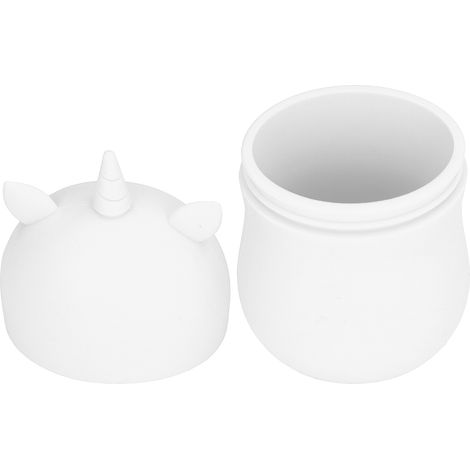 Einhorn-Eisroller-Kälteform aus Silikon, tragbare Eiswürfel-Massage-Gesichtskühlpackung Einhorn [Weiß] (1/5)
