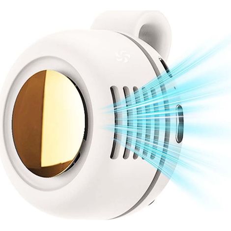 Mini ventilatore portatile, ventilatore tascabile girevole a 360° con 3 velocità regolabili, ideale per esterni, viaggi estivi e ufficio (bianco) (1/5)
