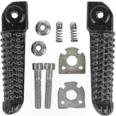 Repose-pieds moto compatibles avec YZF R1 R6 2002-2014 Noir Argent (Arrière noir) (1/4)