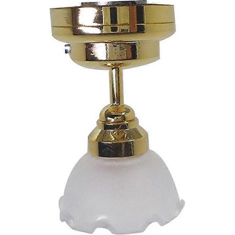 Meubles miniatures pour maison de poupée, plafonnier LED, accessoires miniatures pour maison de poupée (1/5)