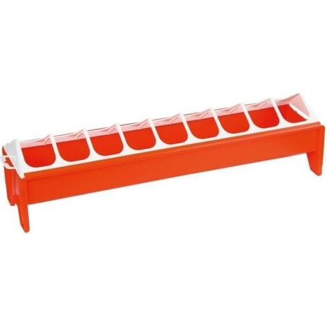Mangeoire jeunes poules - KERBL - Orange - 12 x 50 cm