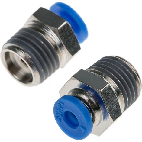 Adaptateur droit fileté hydraulique RS PRO vers Enfichable 4 mm R 1/4 ( Prix pour Paquet de 10 )