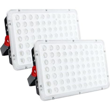 Projecteur extérieur LED lot de 2, 200W Spot LED Extérieur IP66 étanche 20000LM blanc froid 6500K, Eclairage Projecteur pour jardin,cour (1/5)