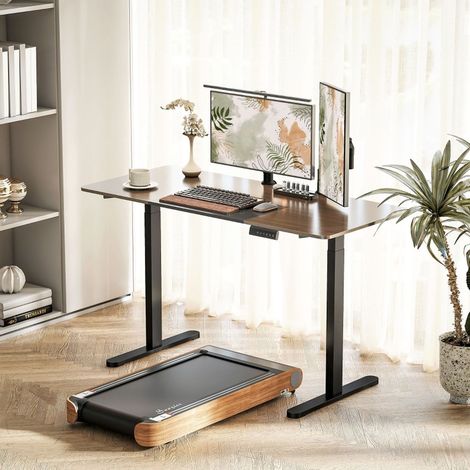 Pieds de bureau électriques réglables en hauteur 2 moteurs avec mémoire et anti-collision noir (1/5)