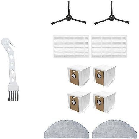 Brosse latérale, filtre, chiffon, brosse blanche, sac à poussière, accessoires pour Tapo RV30/RV20 Max Plus, 11 pièces ( )