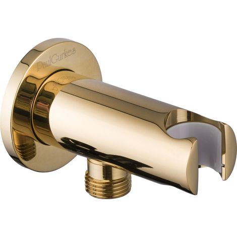 PaulGurkes goldener Wandanschlussbogen Brausehalter Kombi-Halter Gold (1/3)