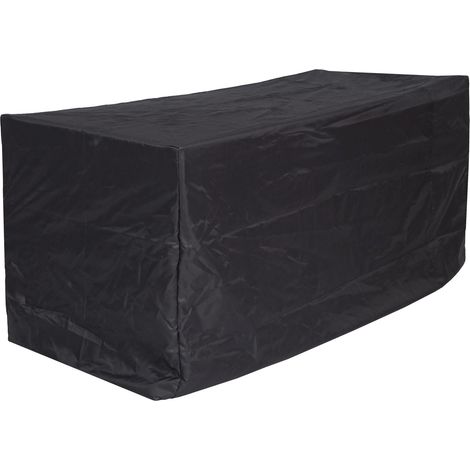 Copertura telo per mobili da giardino HHG-653 tela cerata poliestere poliuretano antracite per panche 75x180x95cm