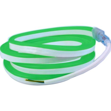 Sysled – Ruban LED néon flexible 12V vert – 120 LED/m – IP67 étanche – Longueur 5 mètres – Consommation 12W/m – Installation facile