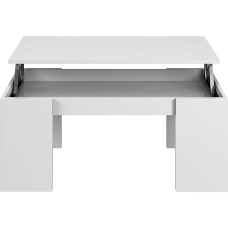 Mesa Centro elevable Flow Blanco Brillo (1/3)