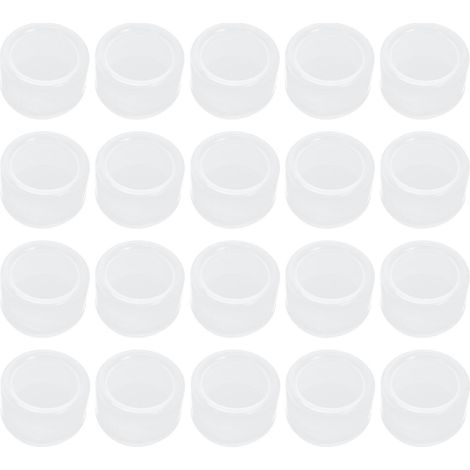 20 caches pour interrupteurs à bouton-poussoir-2.2x2.2cm-White (1/4)