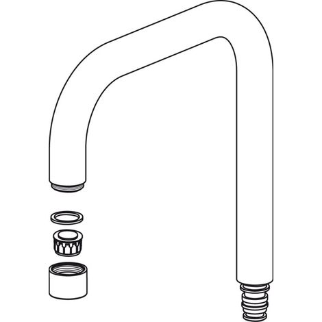 IDEAL STANDARD B961132AA Ensemble de sortie de tuyau U200mm, chrome