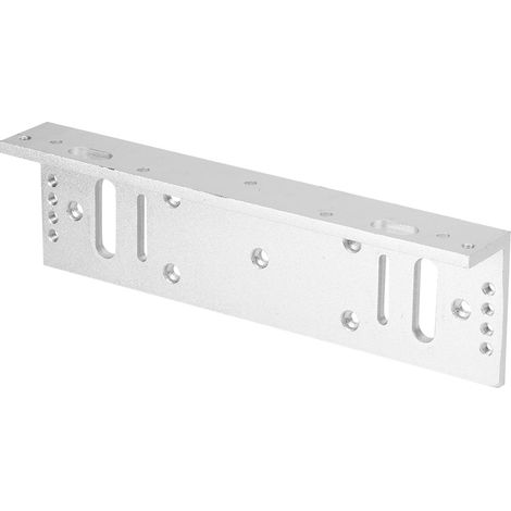 Soporte de puerta en forma de L de aluminio para cerradura eléctrica magnética de 500 kg, kit de montaje para puerta de madera ignífuga – adaptable, duradero con tornillos (1/5)