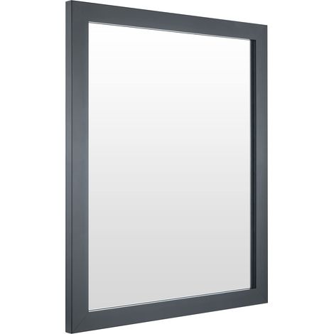 Miroir Mural rectangulaire encadré pour Salle de Bain, Salon, Coiffeuse, 40,6 x 50,8 cm, Noir (1/5)
