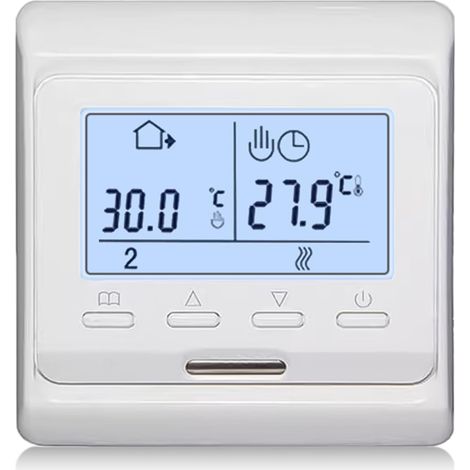 Thermostat Intelligent Thermostat de Salle Thermostat Programmable : LCD Numérique Encastré , 230VAC 3A/5A/10A Thermostat Mural Programmable (1/5)
