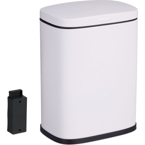 Poubelle de salle de bain murale, 3 L, couvercle à fermeture douce (1/5)