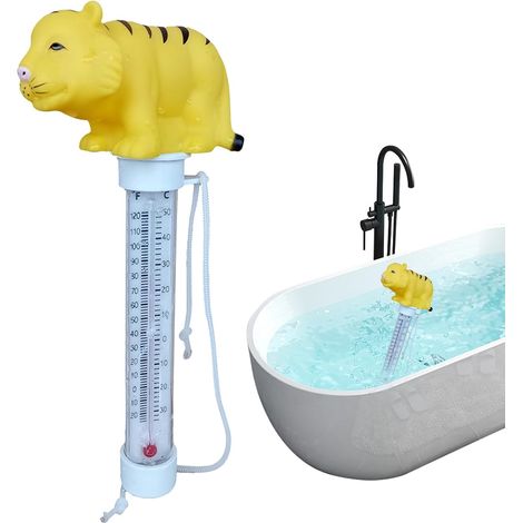 Thermomètre flottant avec corde : testeur de température de l'eau, thermomètre de bain à remous  Outil coloré de température de la piscine, moniteur de température aquatique pour spa (1/5)
