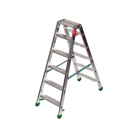 Facal – Échelle double aluminium 8 marches – Charge max 150 kg – Montants renforcés pour usage intensif – Patins antidérapants pour sécurité
