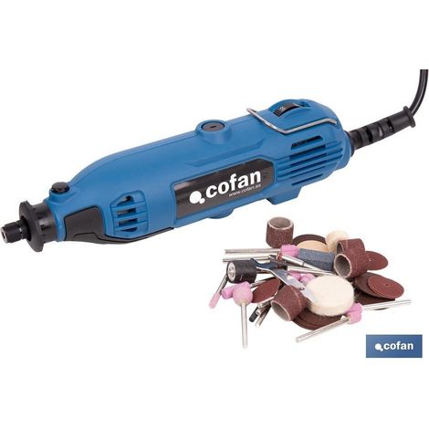 Multiherramienta rotativa 135 W con velocidad variable y accesorios (1/5)