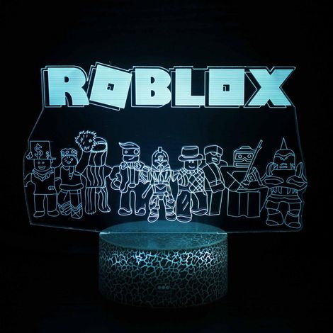 Cadeau créatif - Veilleuse décorative pour salle de jeux, inspirée d'un modèle fissuré sur le thème de Roblox, avec télécommande tactile 16 couleurs (1/5)